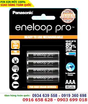 Eneloop Pro BK-4HCCE/4BT; Pin sạc AAA 1.2v Panasonic Eneloop Pro BK-4HCCE/4BT (AAA950mAh)